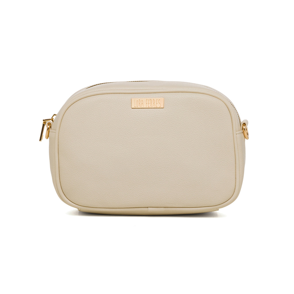 Borsa a tracolla bianco latte da donna Lora Ferres