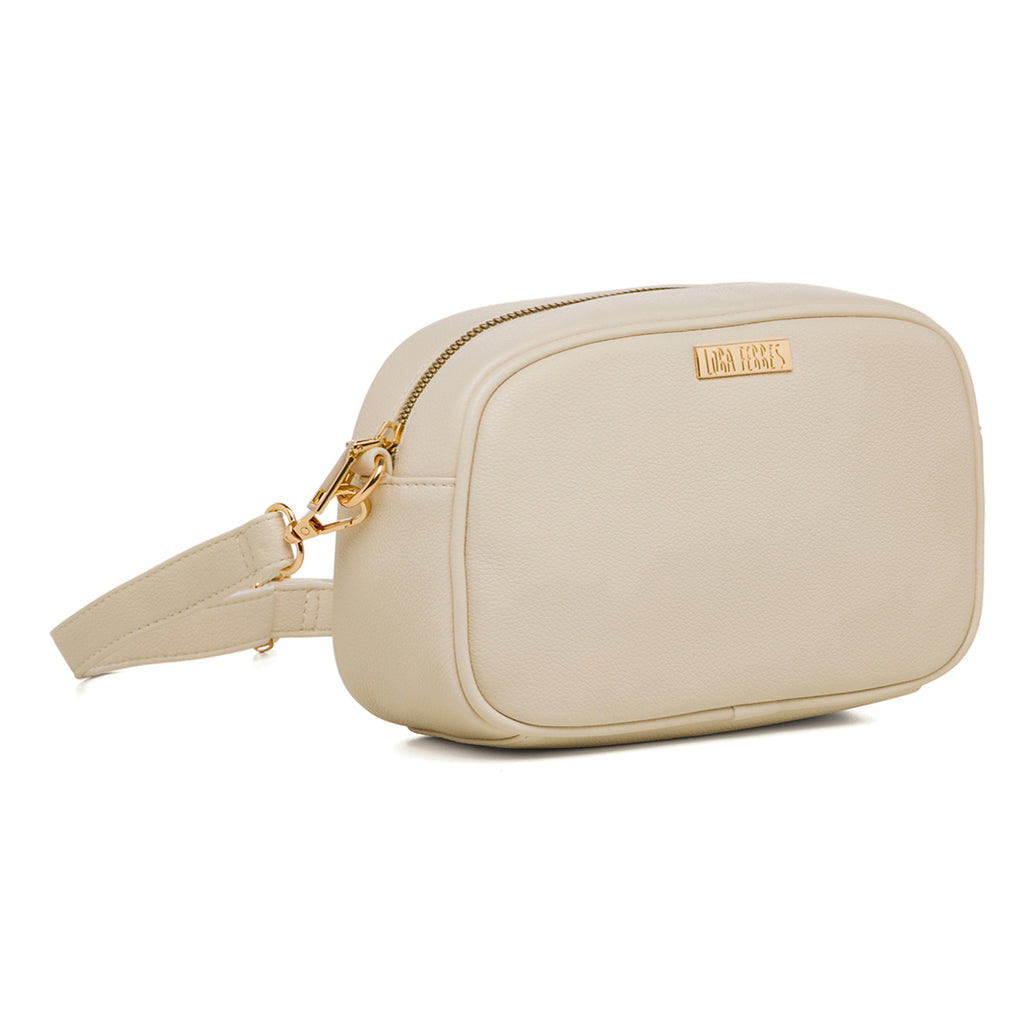 Borsa a tracolla bianco latte da donna Lora Ferres