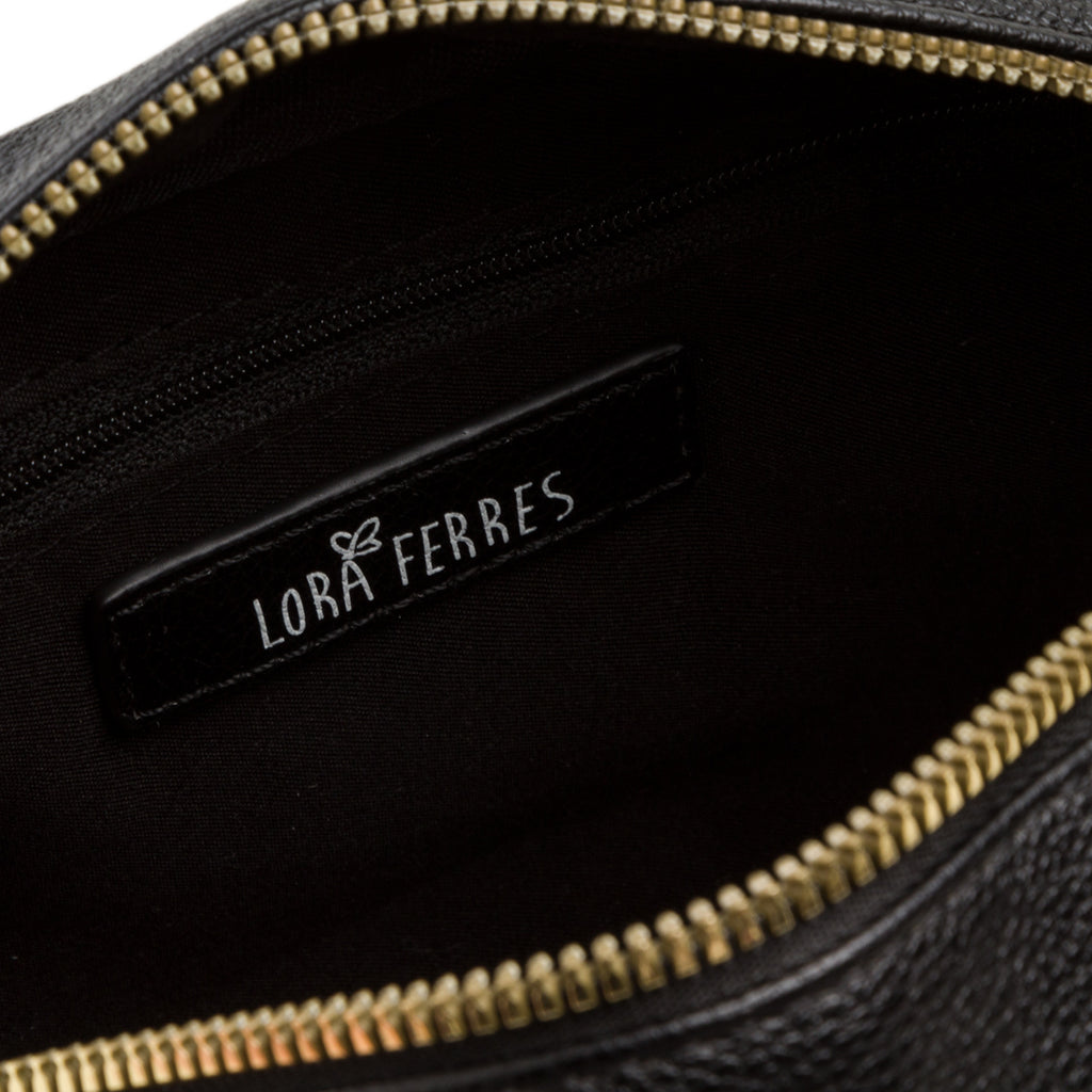 Borsa a tracolla nera da donna Lora Ferres