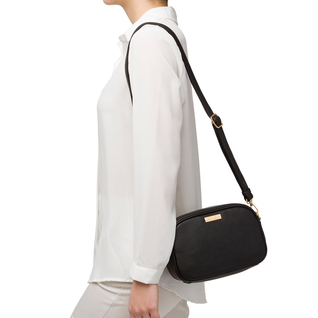 Borsa a tracolla nera da donna Lora Ferres