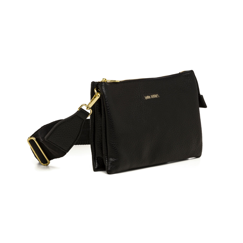 Borsa a tracolla nera Lora Ferres