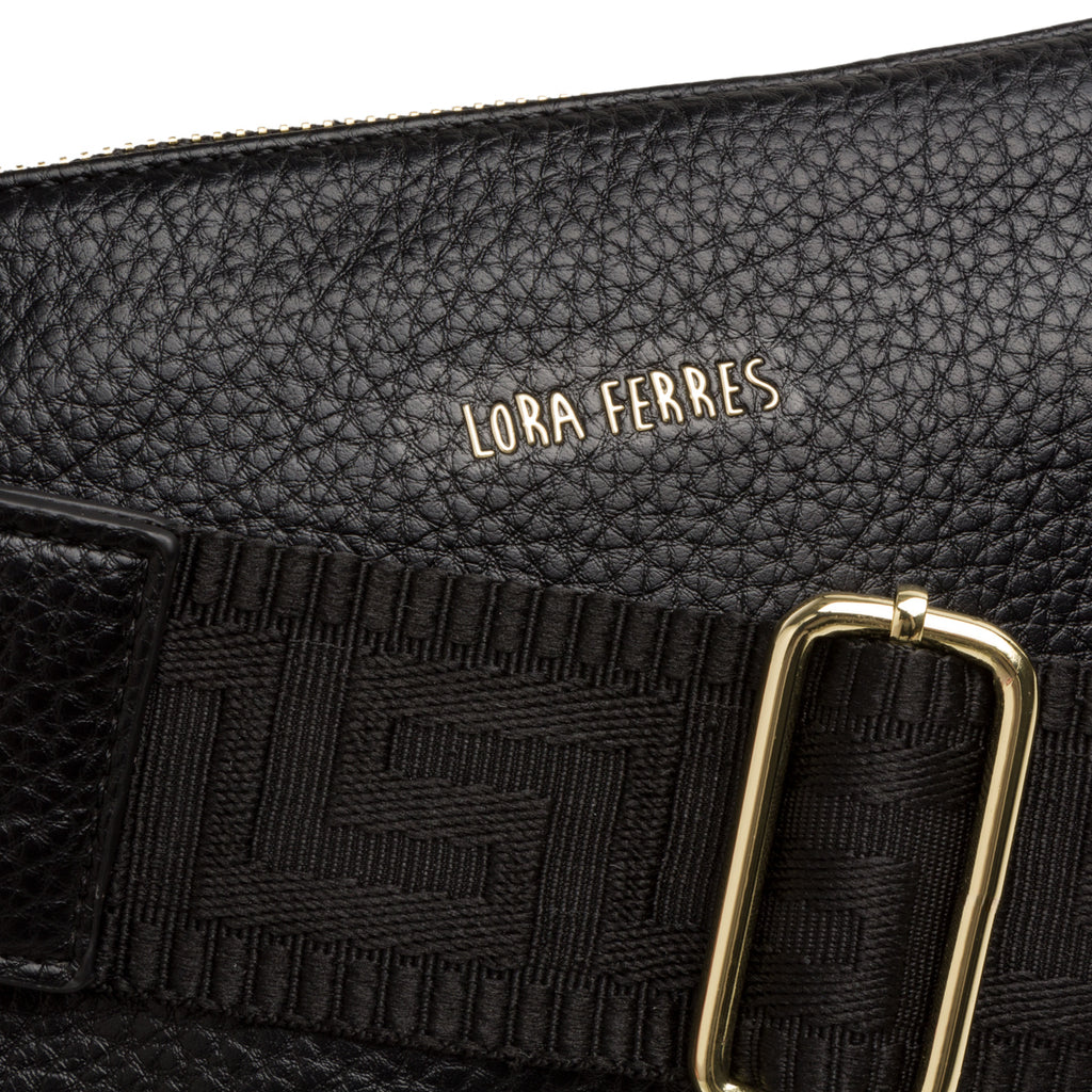 Borsa a tracolla nera Lora Ferres