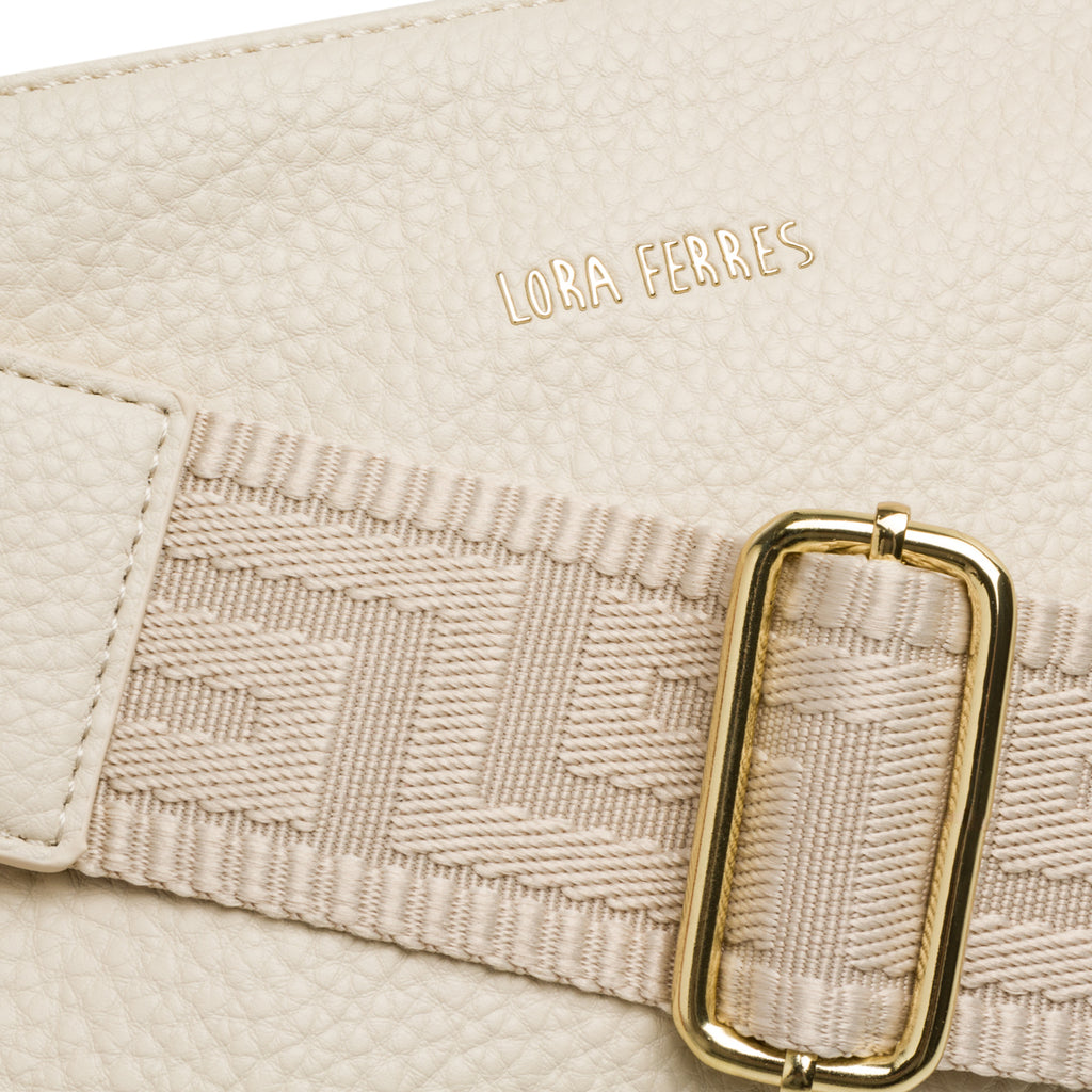 Borsa a tracolla bianca off-white Lora Ferres