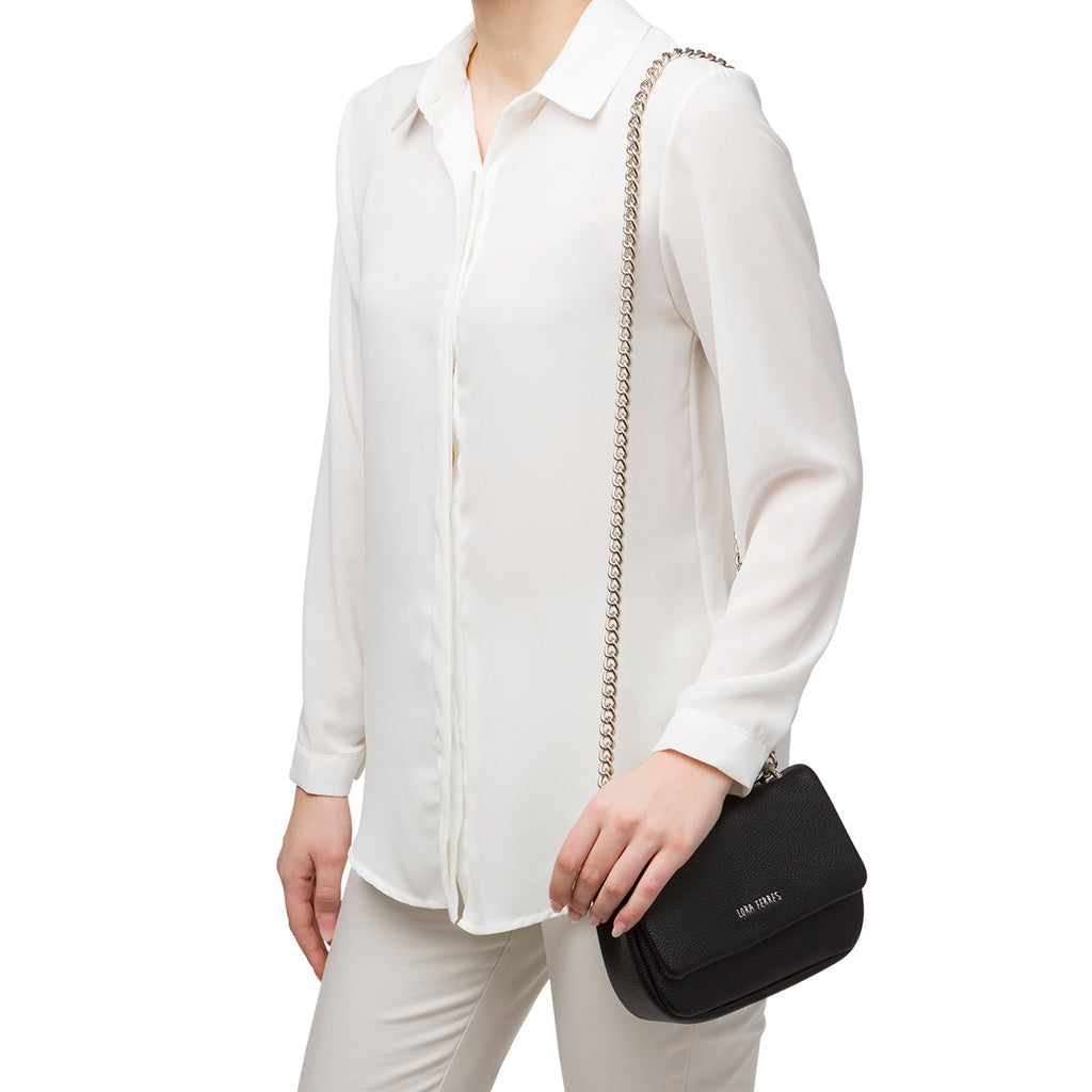 Borsa a tracolla nera Lora Ferres