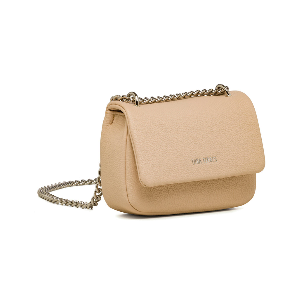 Borsa a tracolla nude Lora Ferres