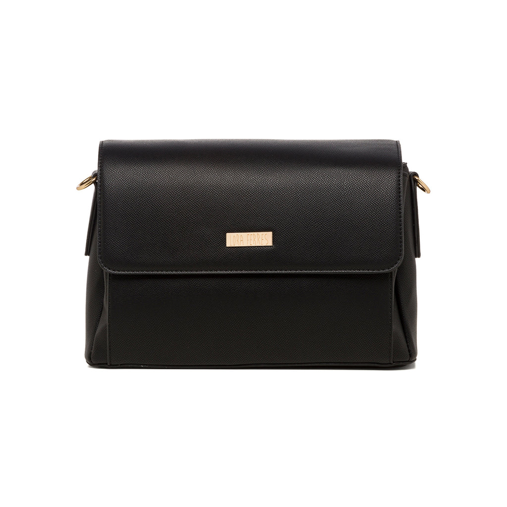 Borsa a tracolla nera da donna Lora Ferres