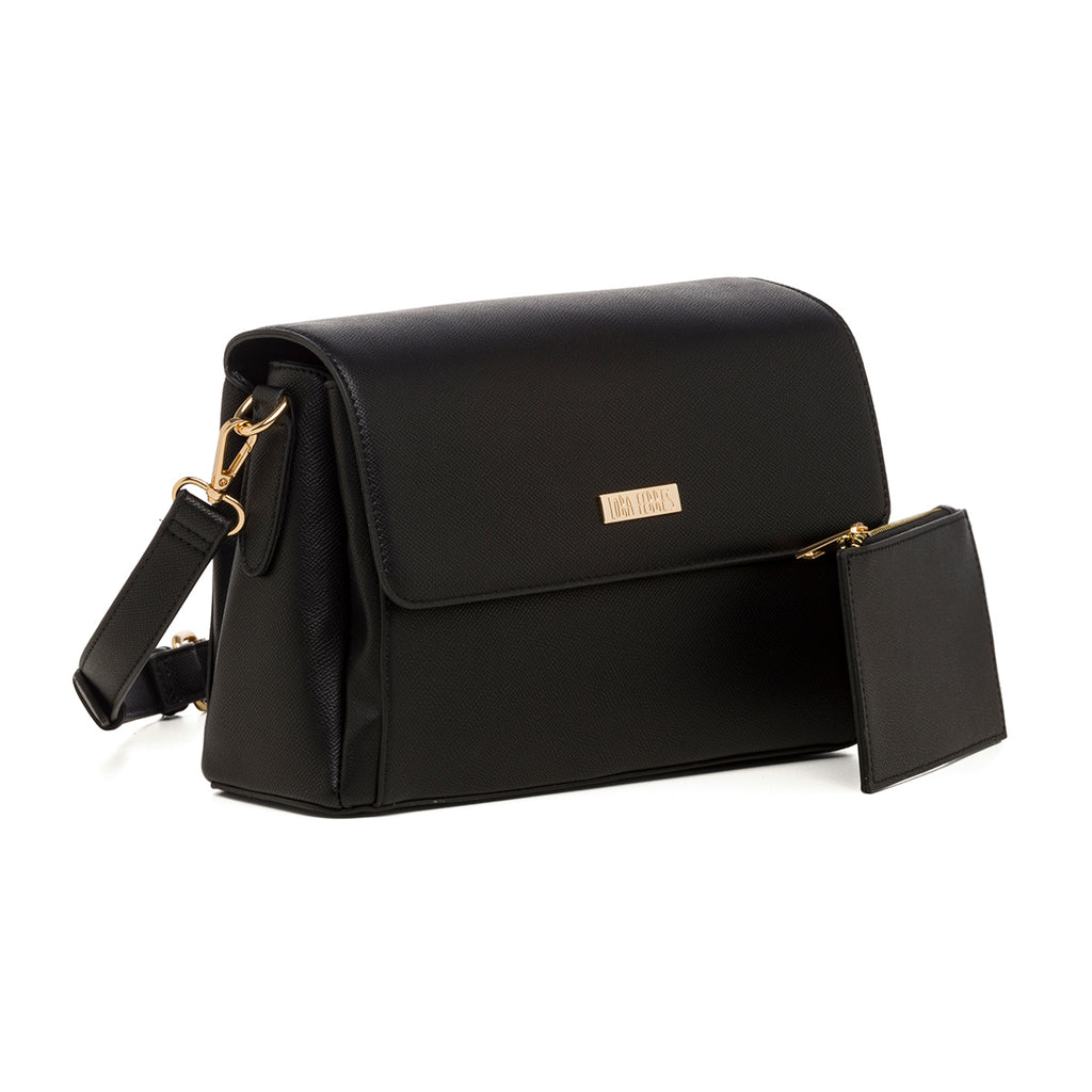 Borsa a tracolla nera da donna Lora Ferres