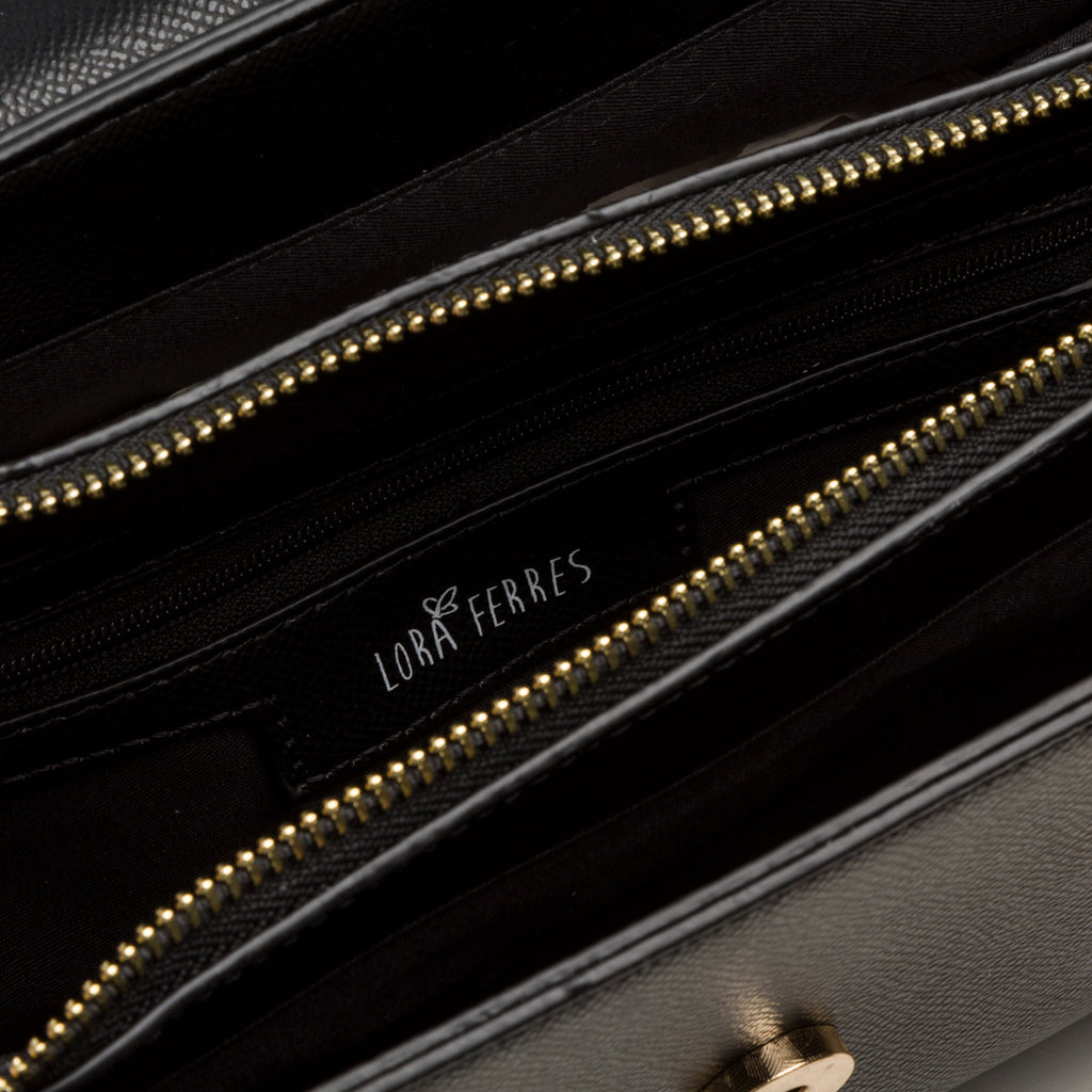 Borsa a tracolla nera da donna Lora Ferres