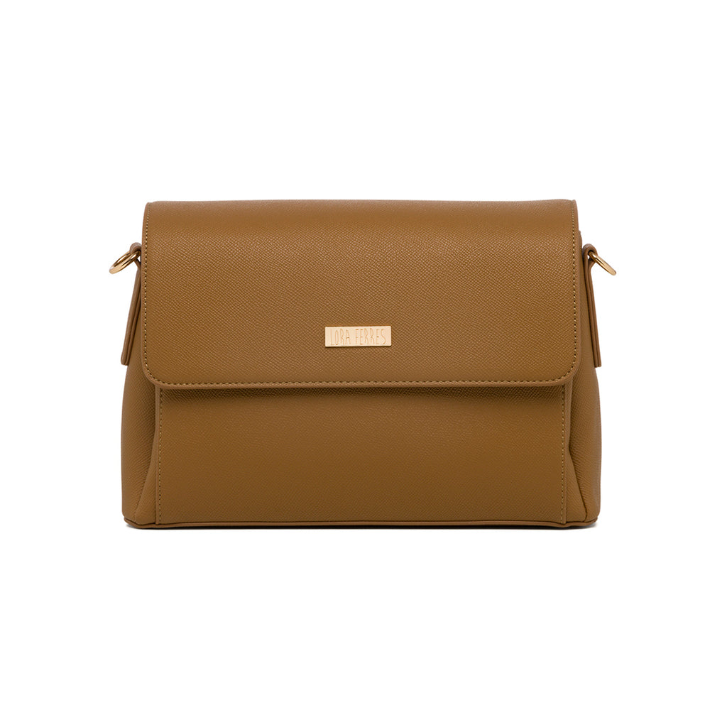 Borsa a tracolla marrone da donna Lora Ferres