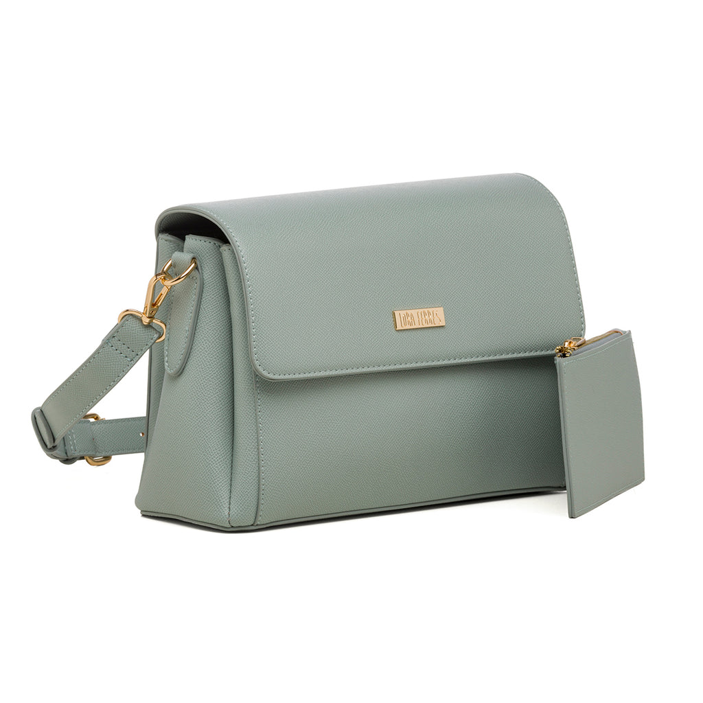 Borsa a tracolla azzurra da donna Lora Ferres