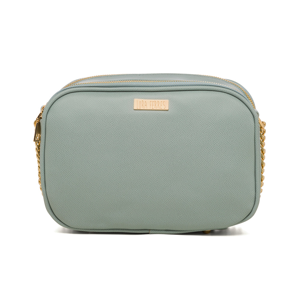 Borsa a tracolla azzurra da donna con doppio scomparto Lora Ferres