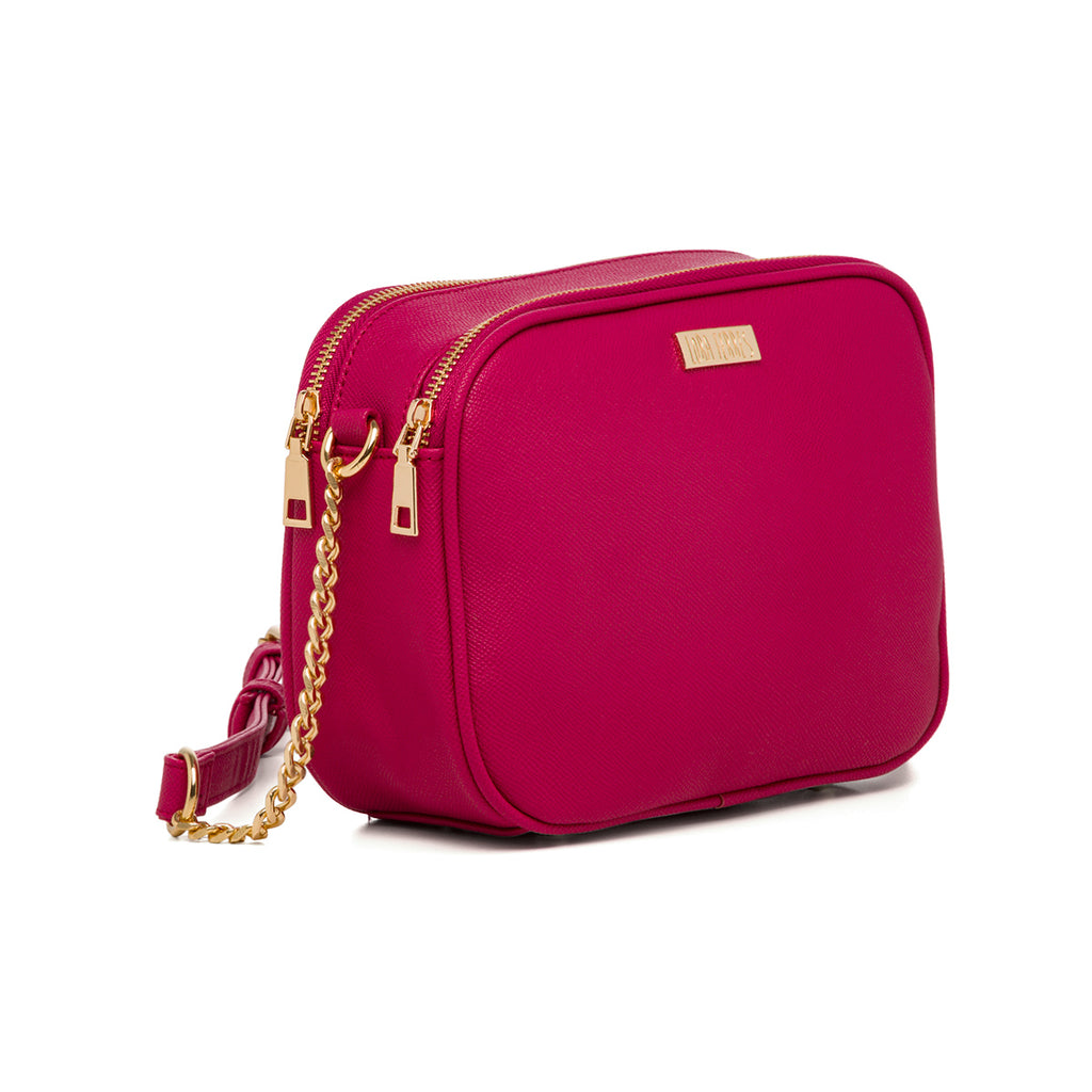 Borsa a tracolla fucsia da donna con doppio scomparto Lora Ferres