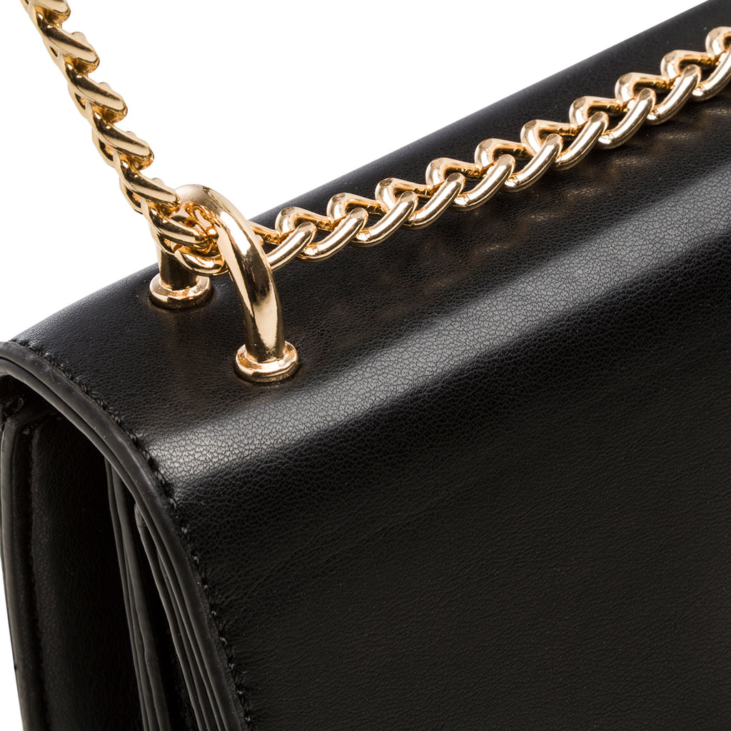 Borsa a tracolla nera da donna con morsetto Lora Ferres