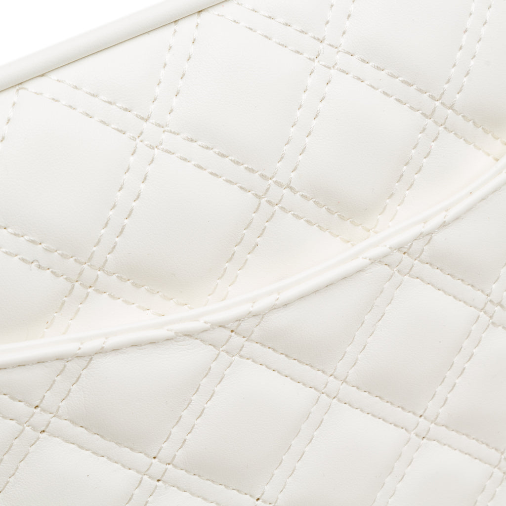 Borsa a tracolla bianca da donna effetto trapuntato Lora Ferres