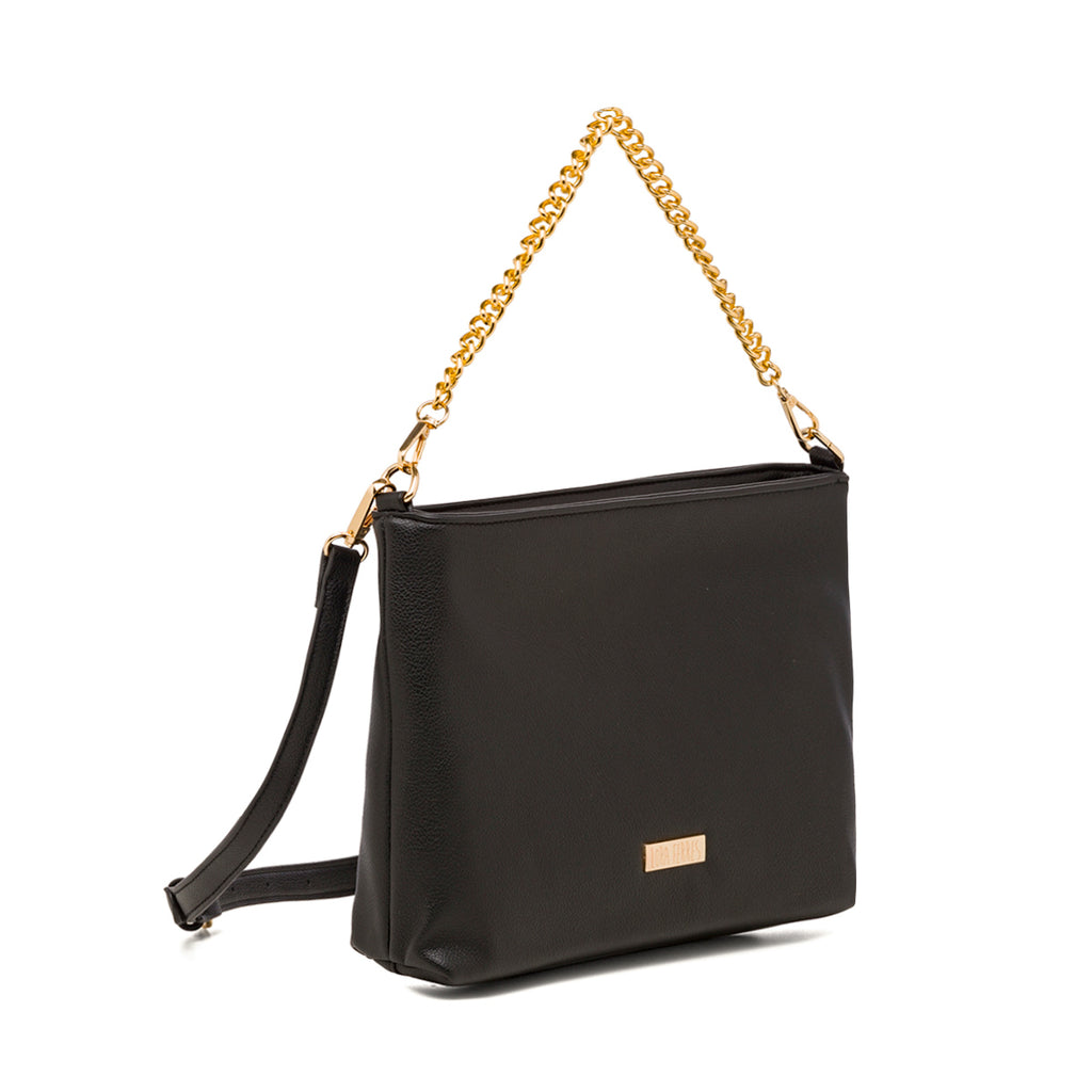 Borsa a tracolla nera da donna con catena Lora Ferres