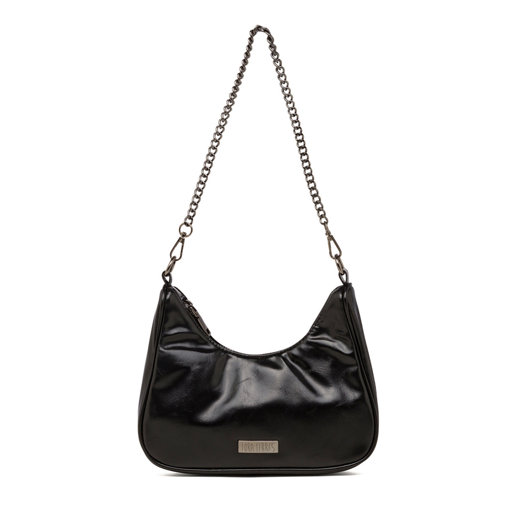 Borsa a tracolla nera da donna con catena Lora Ferres