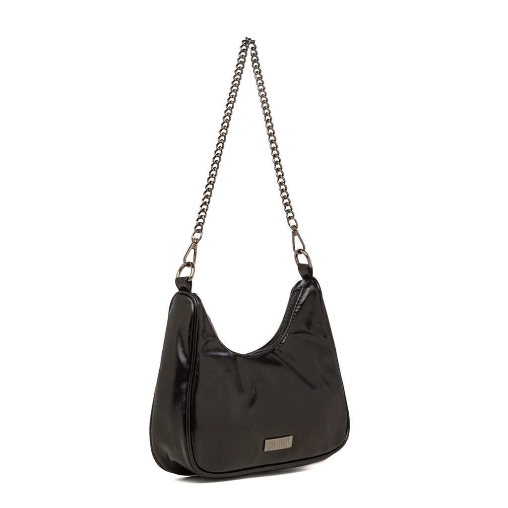 Borsa a tracolla nera da donna con catena Lora Ferres