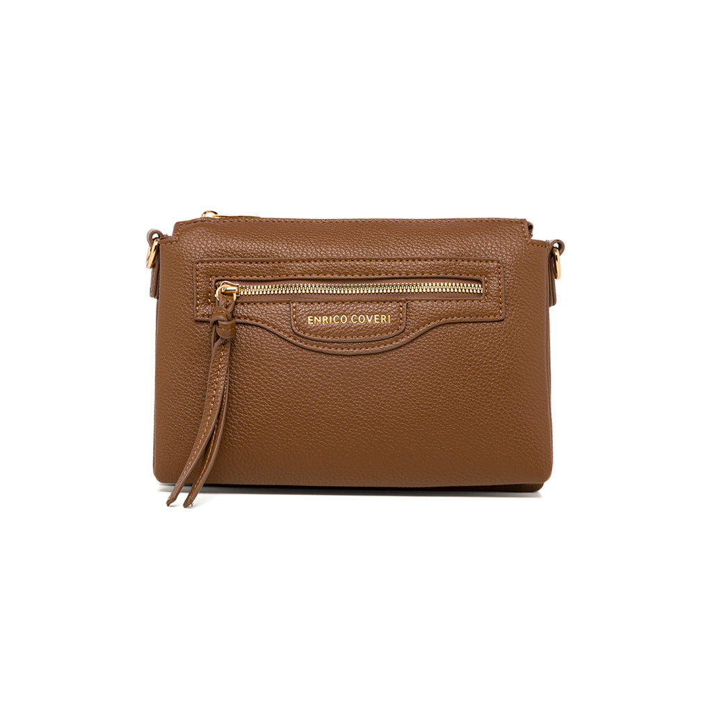 Borsa a tracolla marrone da donna Enrico Coveri