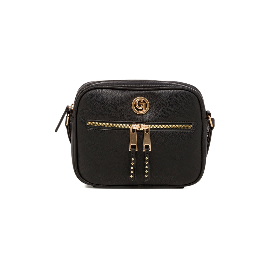 Borsa a tracolla nera da donna con logo Carrera Jeans