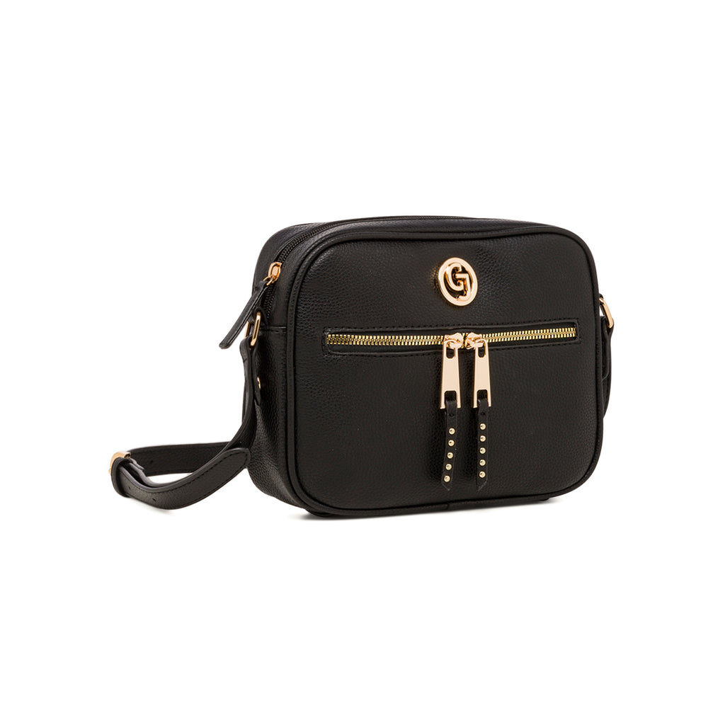 Borsa a tracolla nera da donna con logo Carrera Jeans