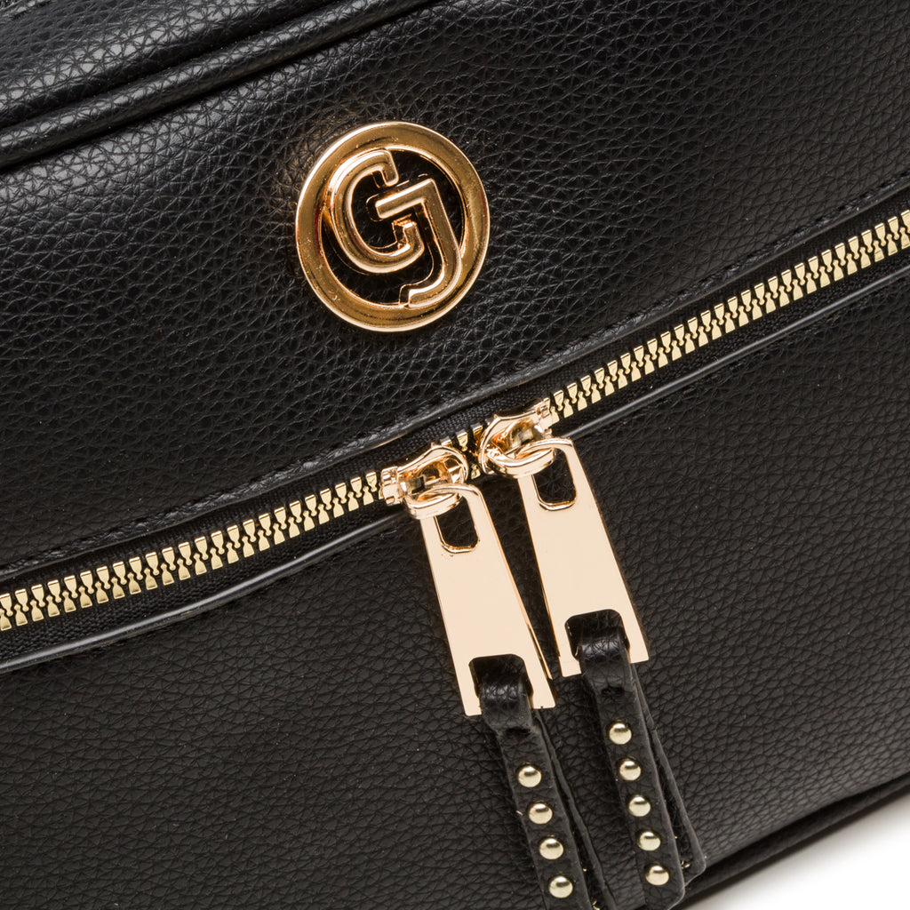 Borsa a tracolla nera da donna con logo Carrera Jeans