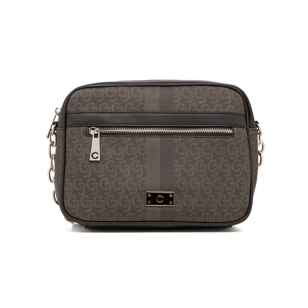 Borsa a tracolla beige da donna con logo Carrera Jeans