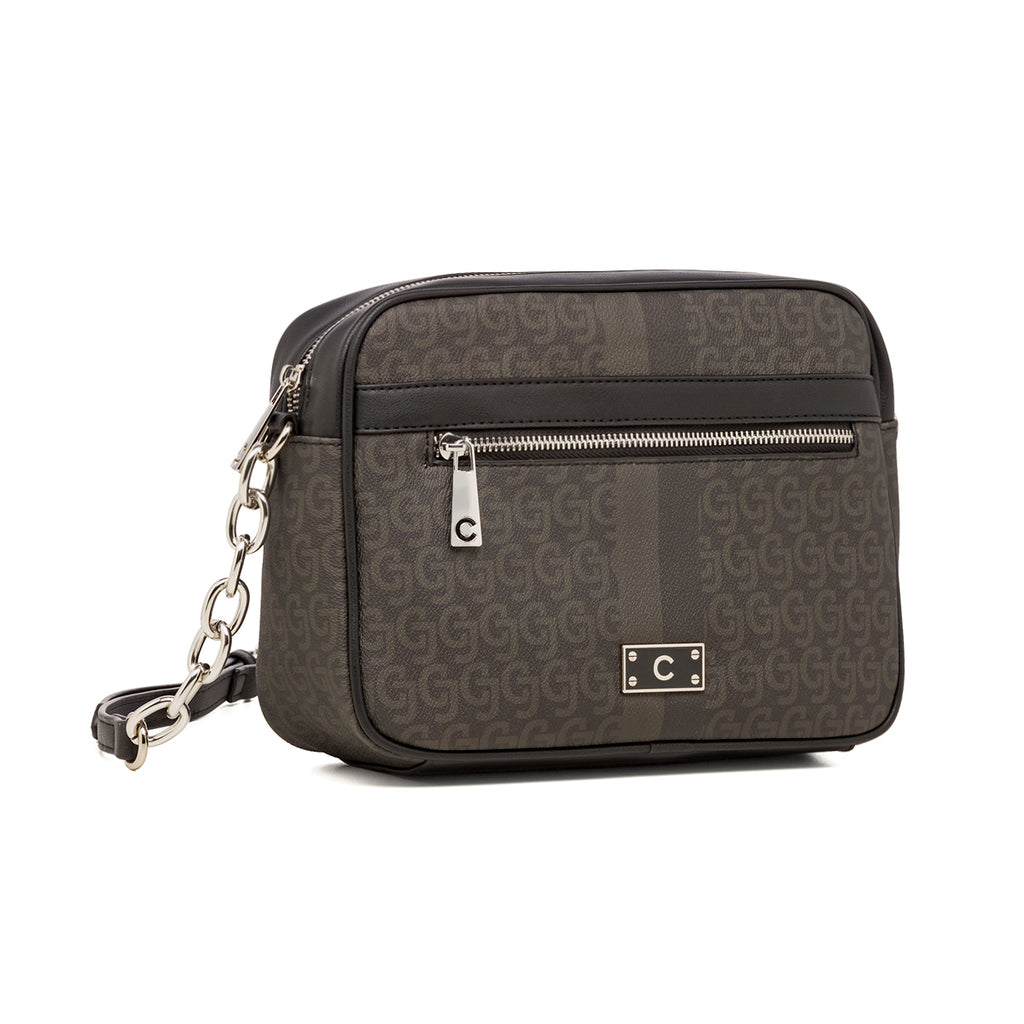 Borsa a tracolla beige da donna con logo Carrera Jeans