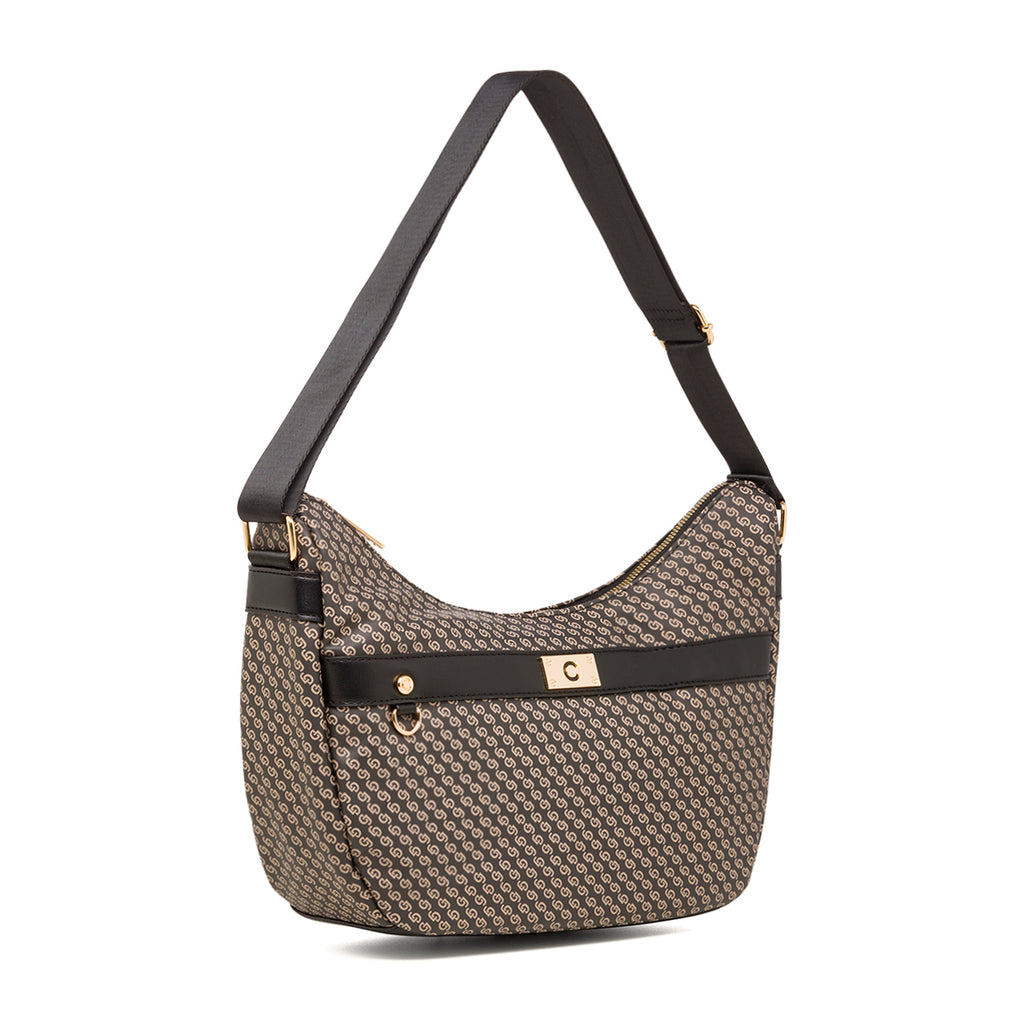 Borsa a tracolla nera con logo Carrera Jeans