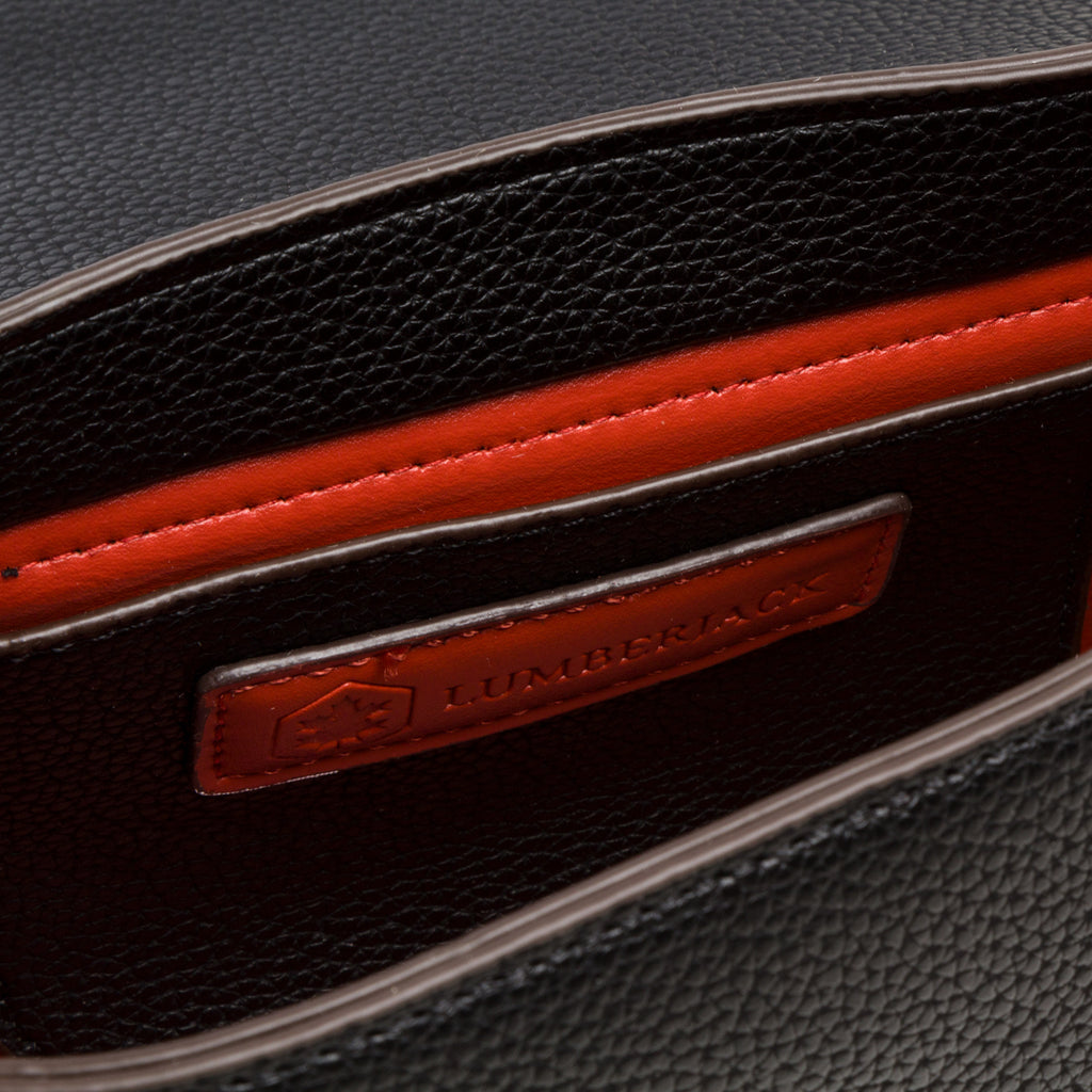 Borsa a tracolla nera da donna Lumberjack