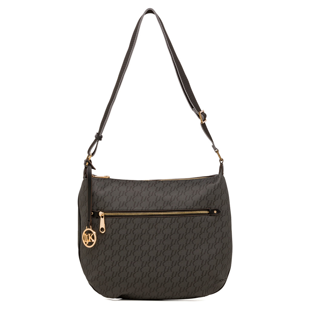 Borsa a tracolla nera da donna con charm Lumberjack