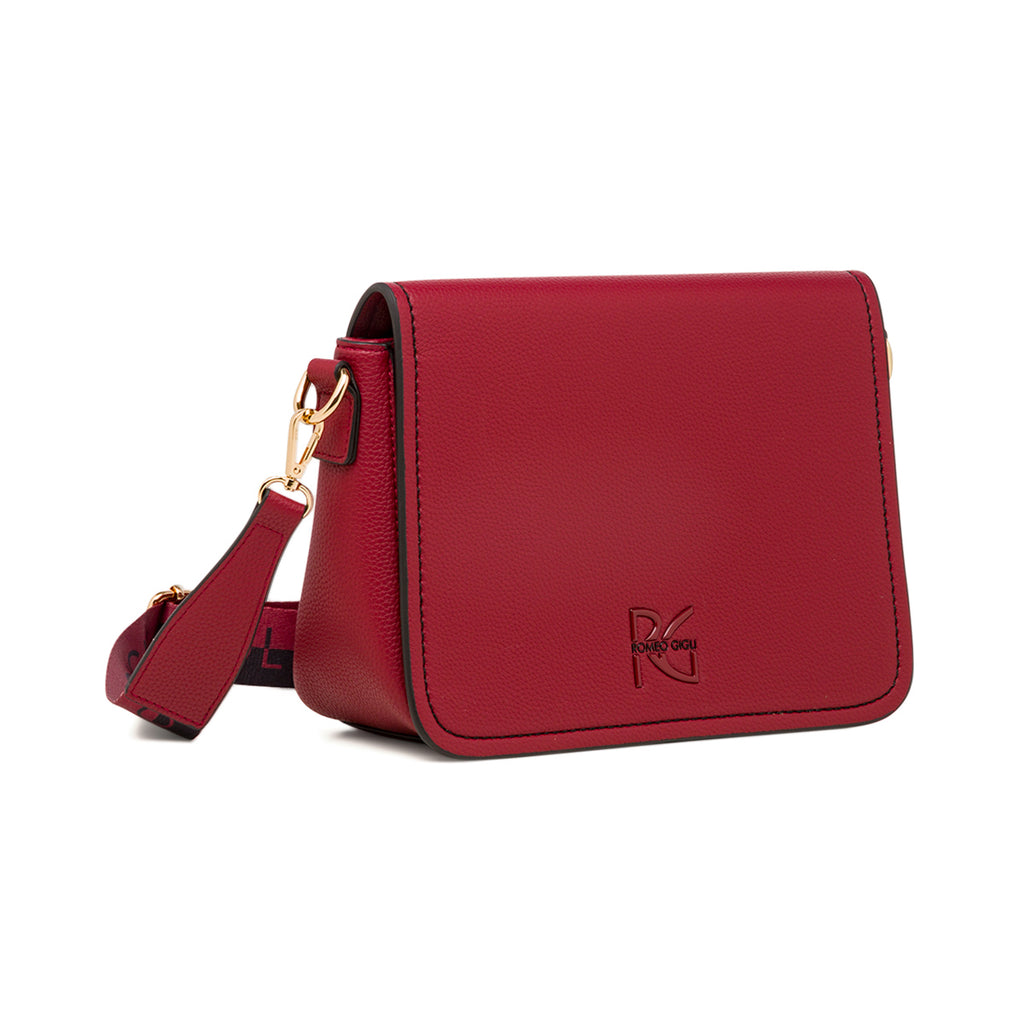 Borsa a tracolla rossa con logo Romeo Gigli Milano