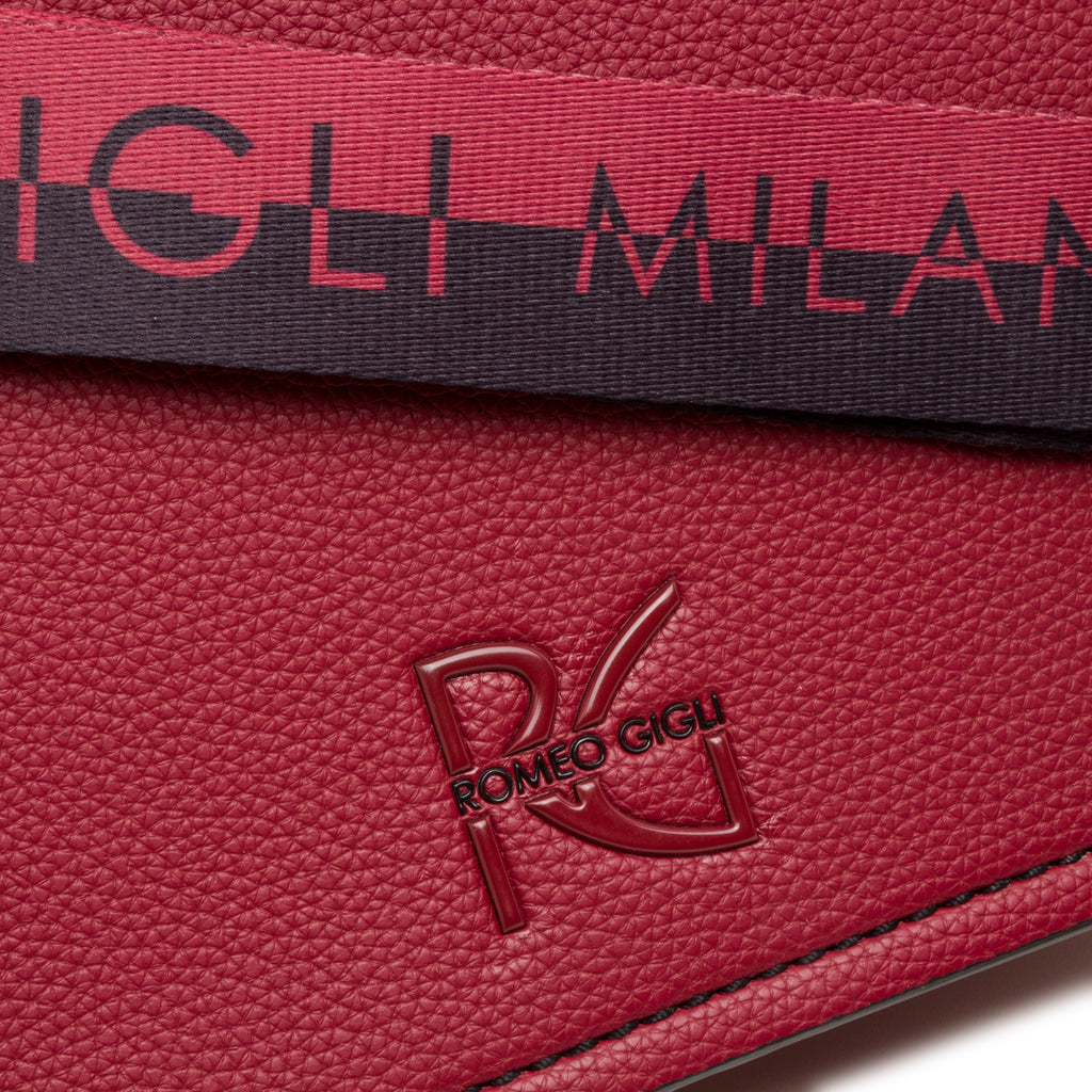 Borsa a tracolla rossa con logo Romeo Gigli Milano