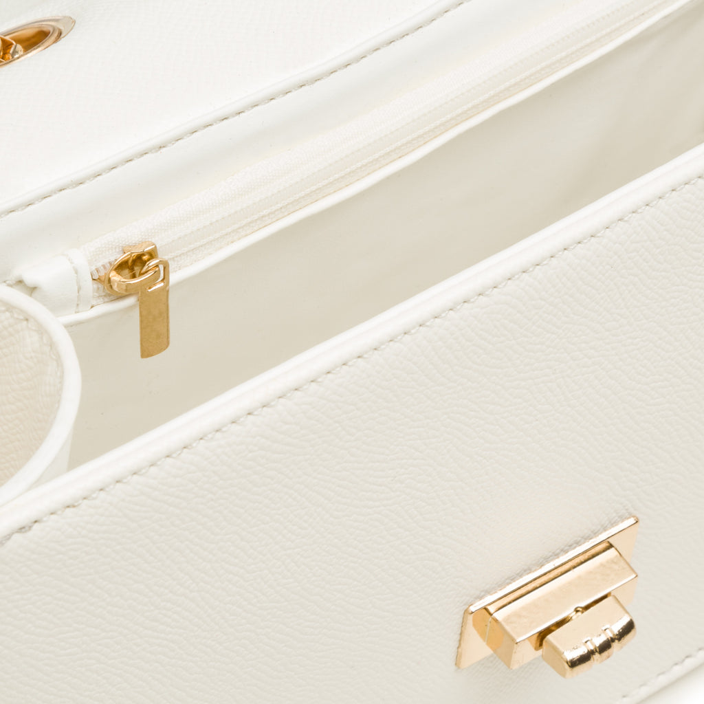 Borsa a tracolla bianca da Donna con chiusura a incastro Lora Ferres