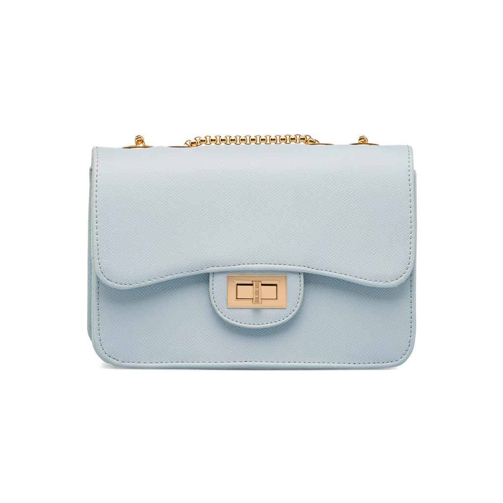 Borsa a tracolla azzurra da Donna con catena dorata Lora Ferres