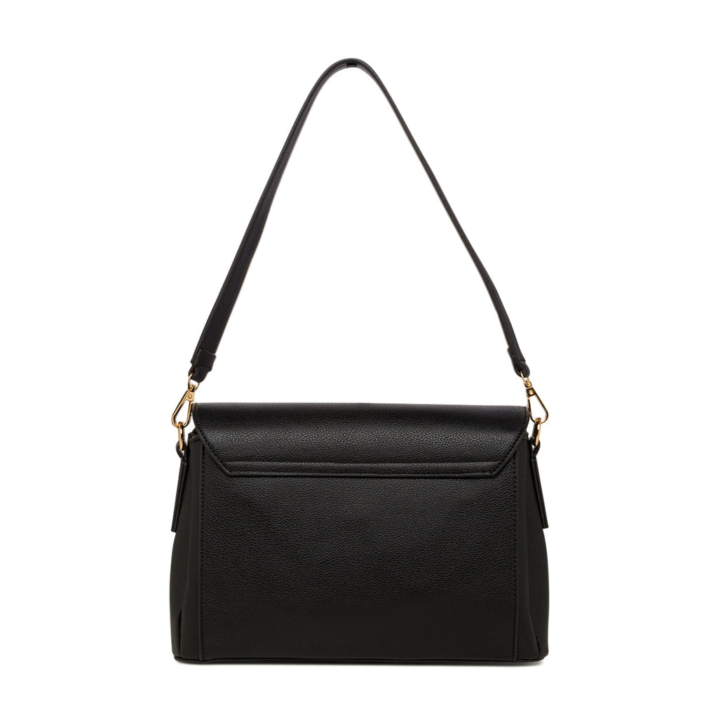 Borsa a tracolla nera da Donna con logo in metallo Lora Ferres