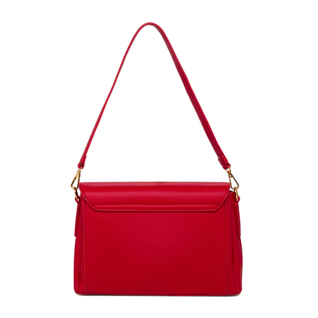 Borsa a tracolla rossa da Donna con logo in metallo Lora Ferres