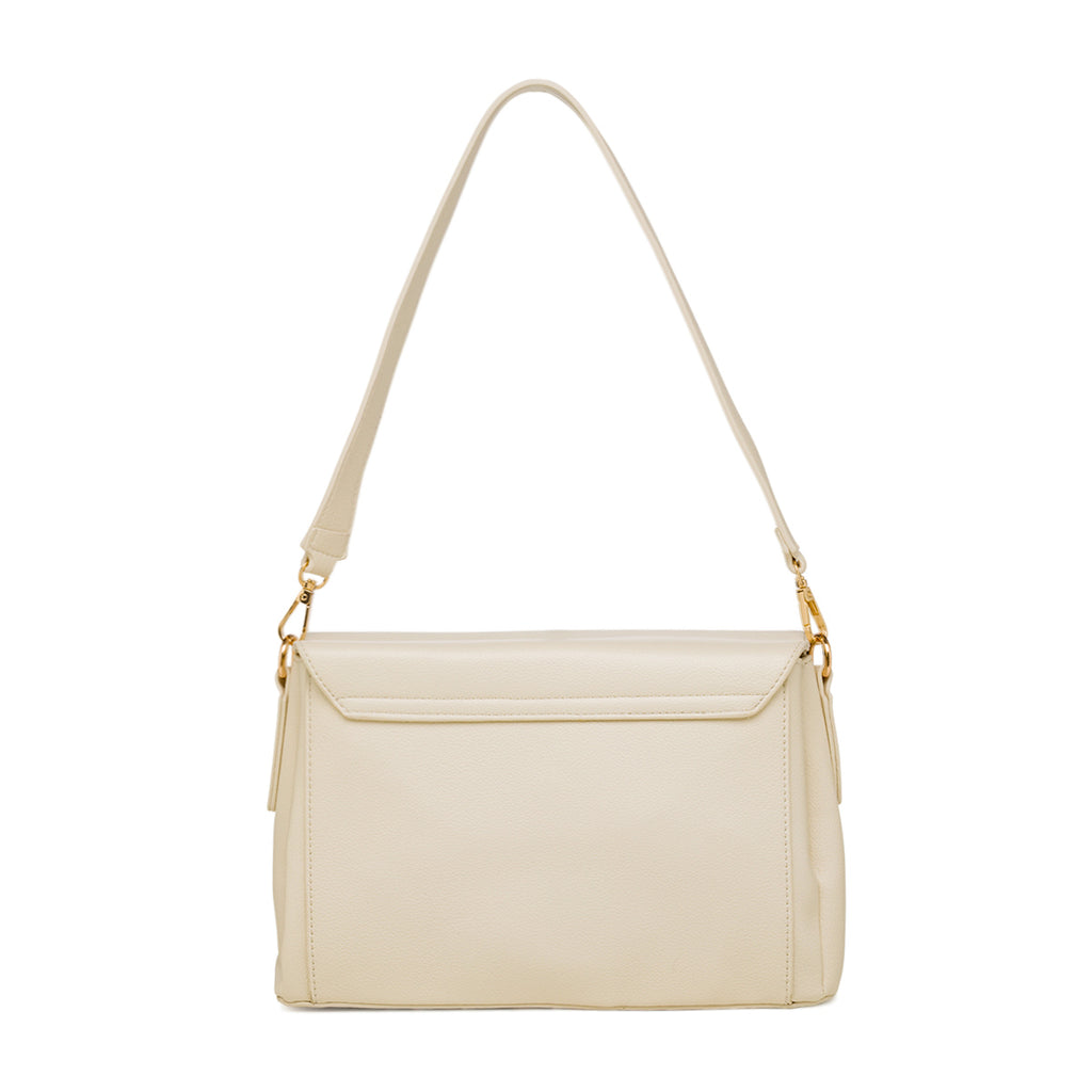 Borsa a tracolla bianco off-white da Donna con logo in metallo Lora Ferres