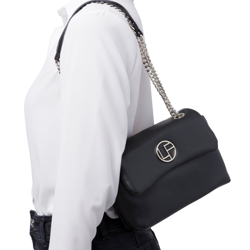 Borsa a tracolla nera da Donna con catena Lora Ferres
