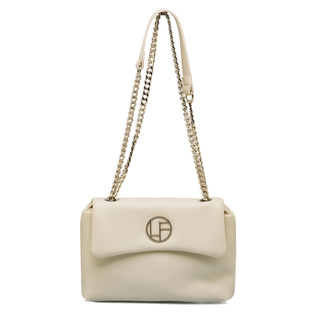 Borsa a tracolla bianca da Donna con catena Lora Ferres