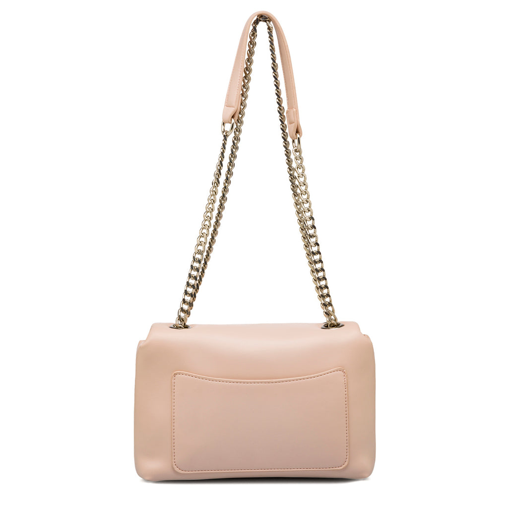 Borsa a tracolla rosa da Donna con catena dorata Lora Ferres