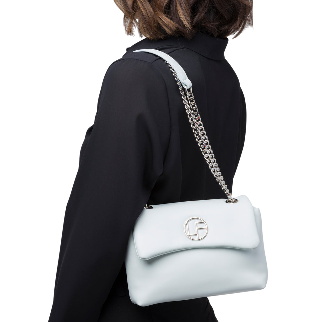 Borsa a tracolla azzurra da Donna con catena Lora Ferres