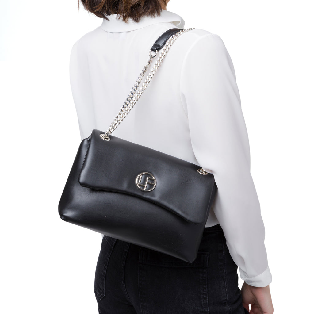 Borsa a tracolla nera da Donna con catena Lora Ferres