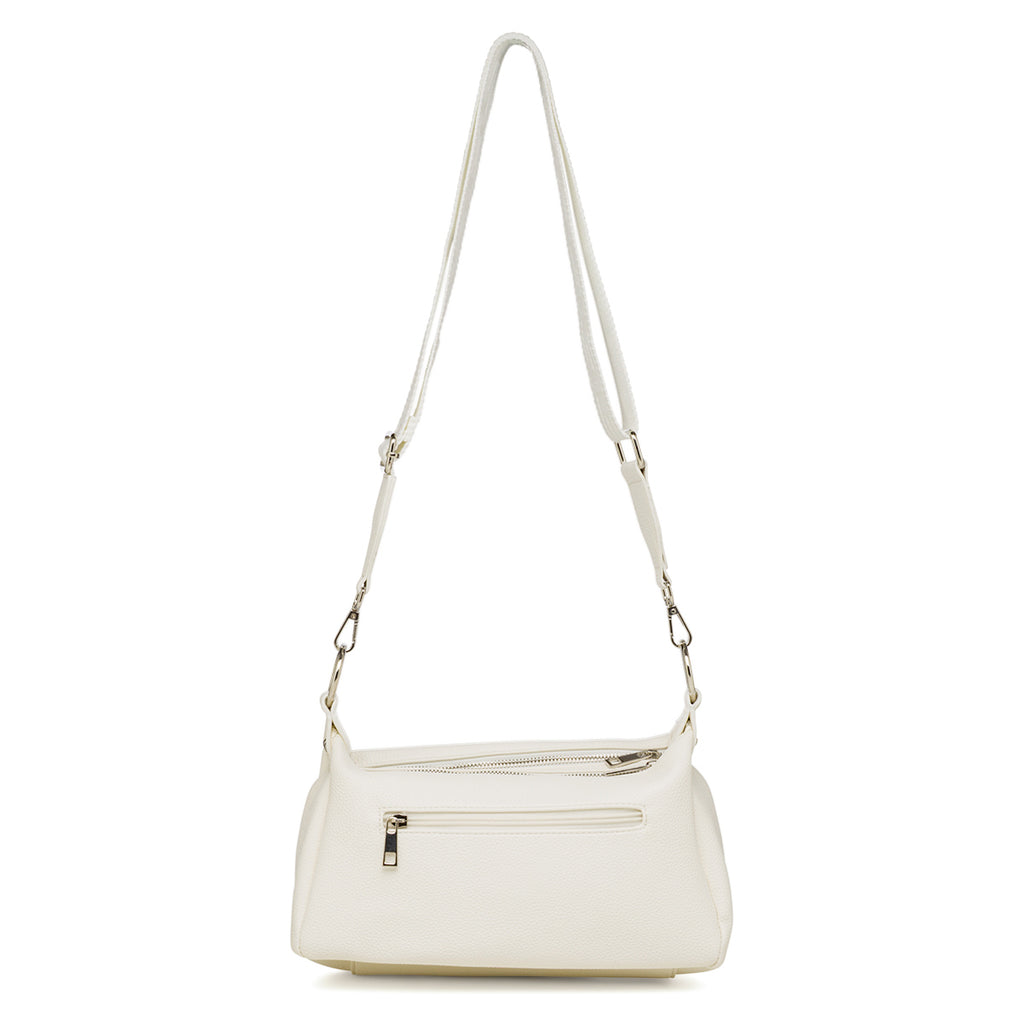 Borsa a tracolla bianca da Donna con tasche e logo Lora Ferres