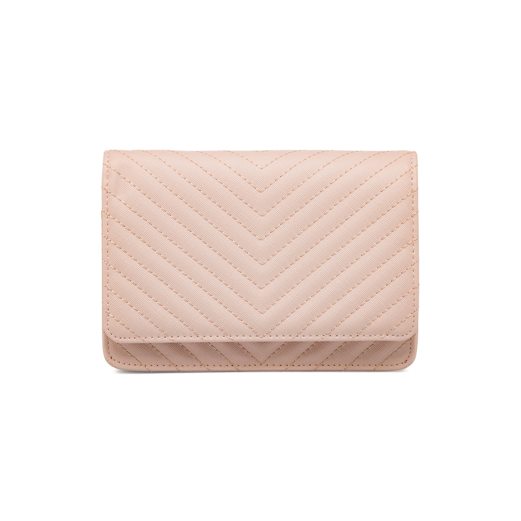 Borsa a tracolla rosa da Donna con motivo trapuntato Lora Ferres