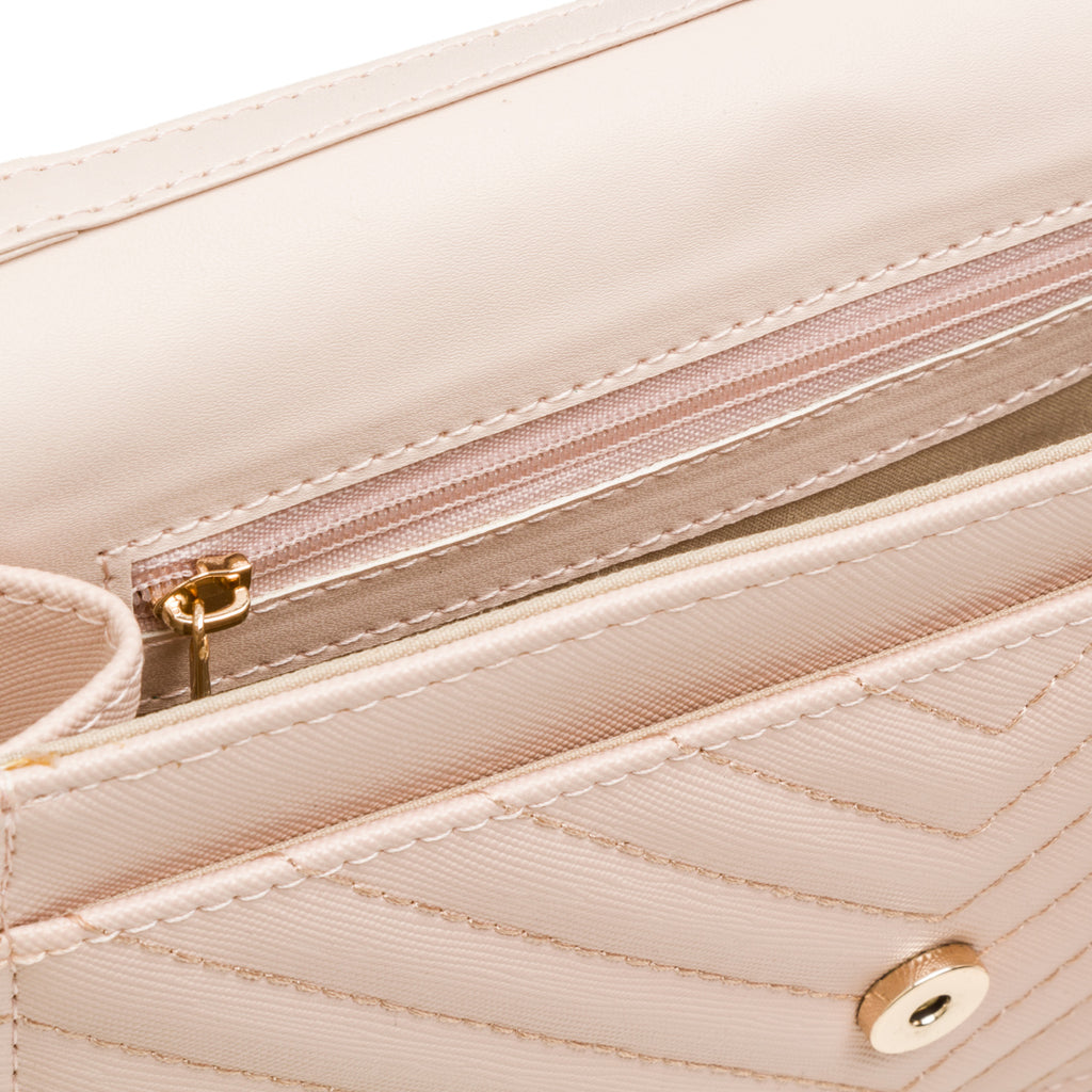 Borsa a tracolla rosa da Donna con motivo trapuntato Lora Ferres