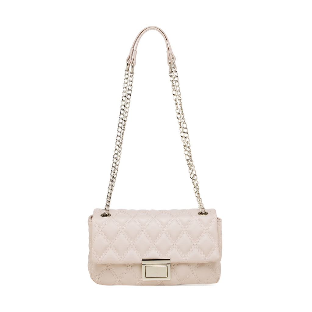 Borsetta a tracolla rosa da Donna trapuntata con motivo a rombi Lora Ferres