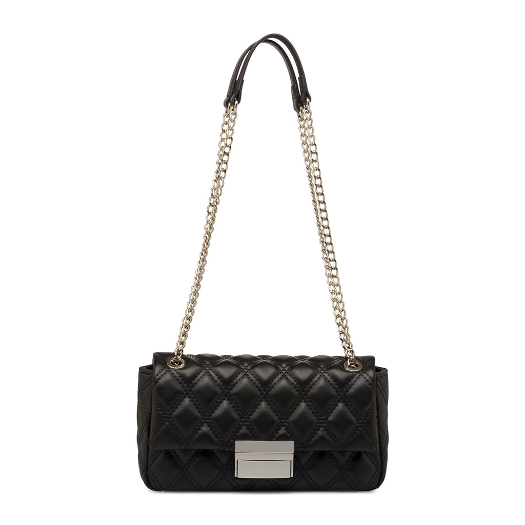 Borsa a tracolla nera da Donna con trapuntatura a rombi Lora Ferres