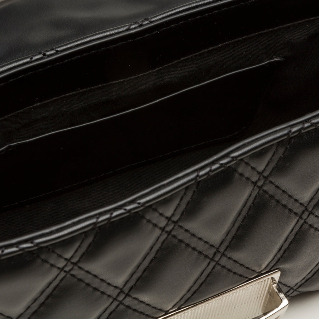 Borsa a tracolla nera da Donna con trapuntatura a rombi Lora Ferres