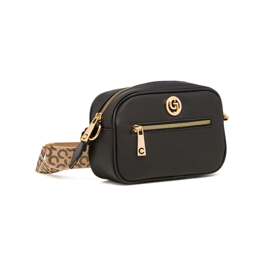 Borsa a tracolla nera da Donna con tracolla beige Carrera Jeans