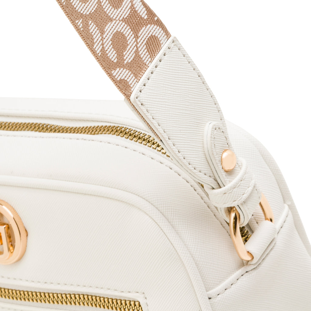 Borsa a Tracolla Bianca da Donna con logo dorato Carrera Jeans